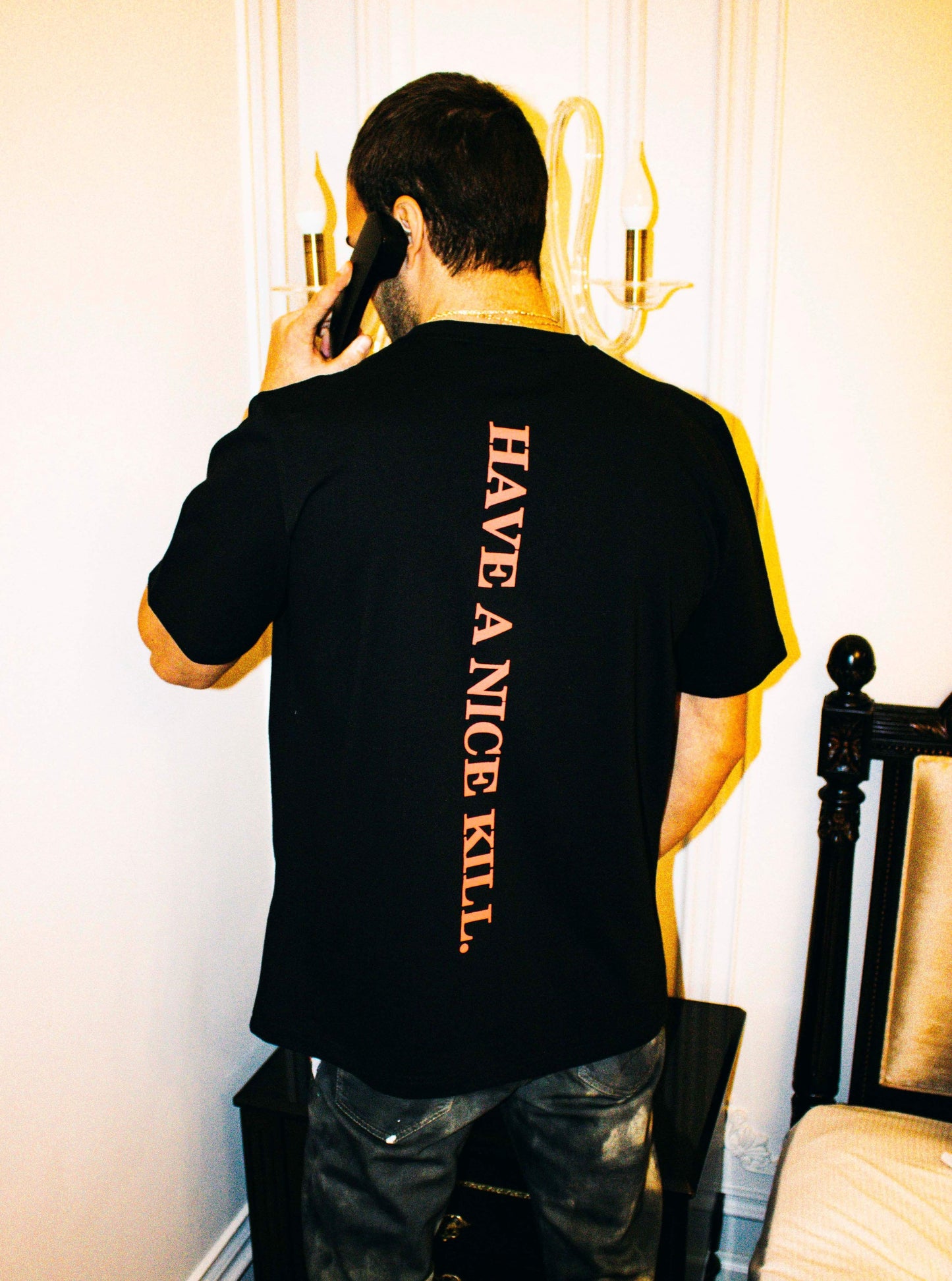 ''HAVE A NICE KILL'' Logo Black T-Shirt-haveanicekill-